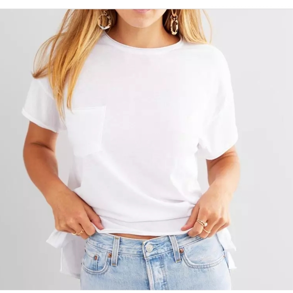 Z Supply White Pocket Tee